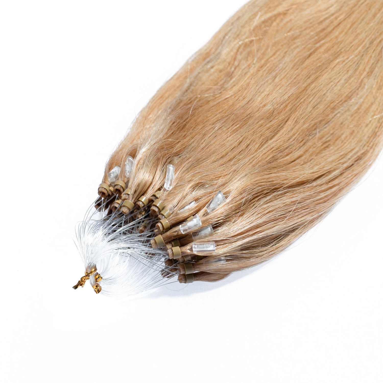 Накладные волосы microring extensions premium echthaar #9/31 lichtblond gold-asch 1g Hair2Heart, 60cm, количество 25 шт.
