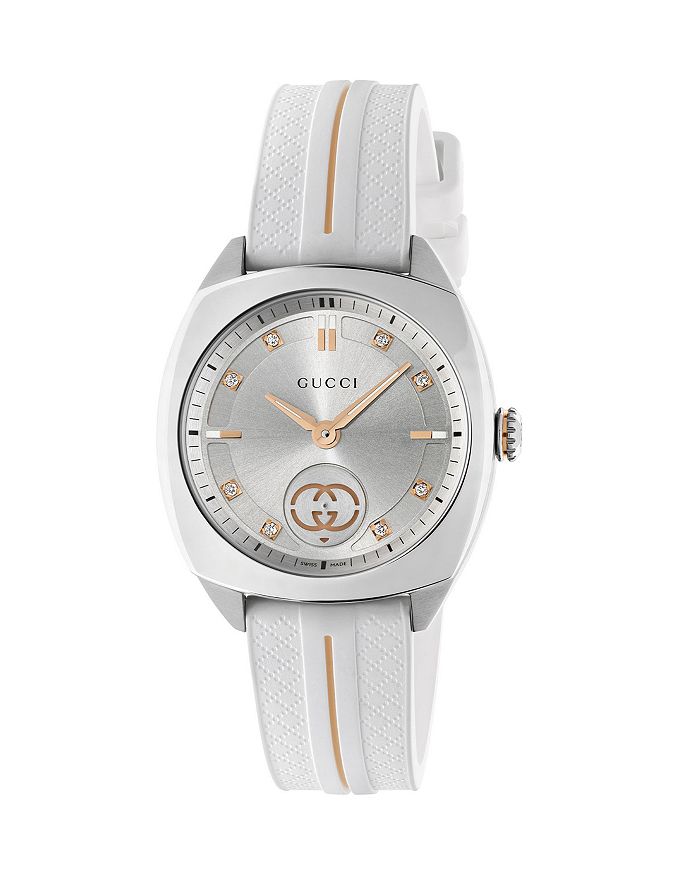 

Часы Interlocking, 29 мм Gucci, белый