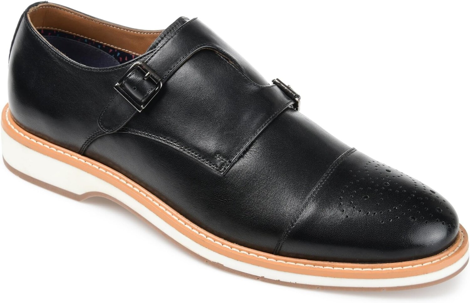 

Оксфорды Thomas & Vine Ransom Cap Toe Monk Strap Dress Shoe, черный