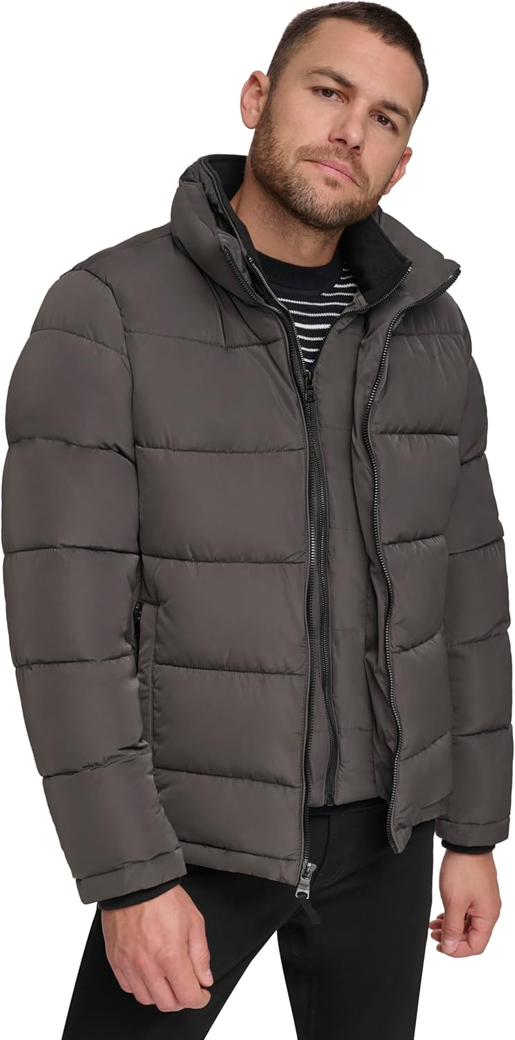 

Мужская стеганая куртка Calvin Klein Heavyweight с утеплителем и застежкой-молнией спереди, Alloy Grey