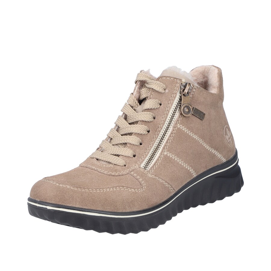 Женские ботинки Rieker Lace-Up с мехом на молнии, бежевый