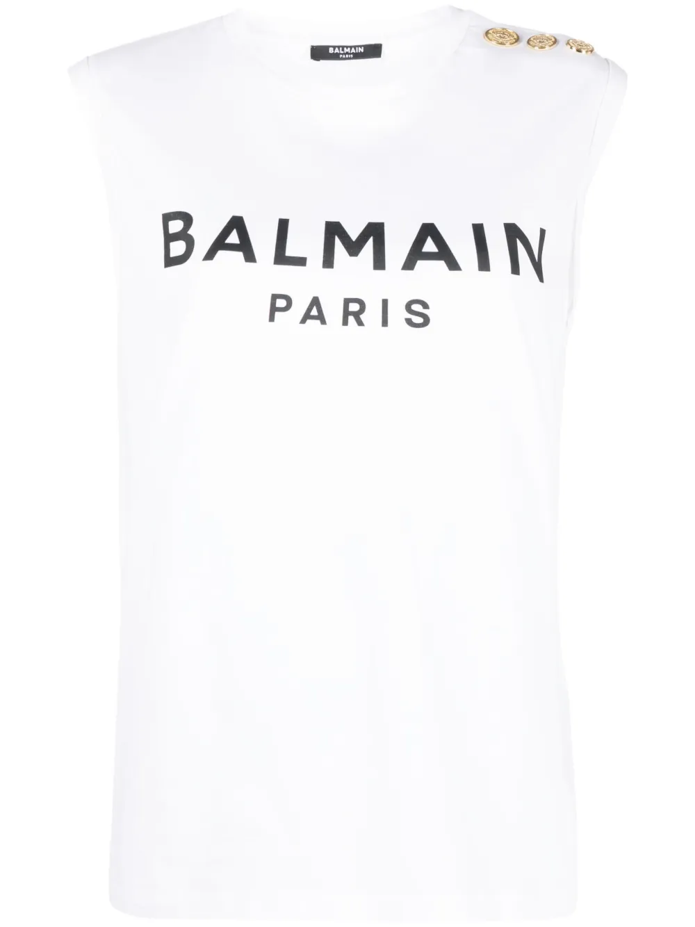 

Топ с логотипом BALMAIN, белый