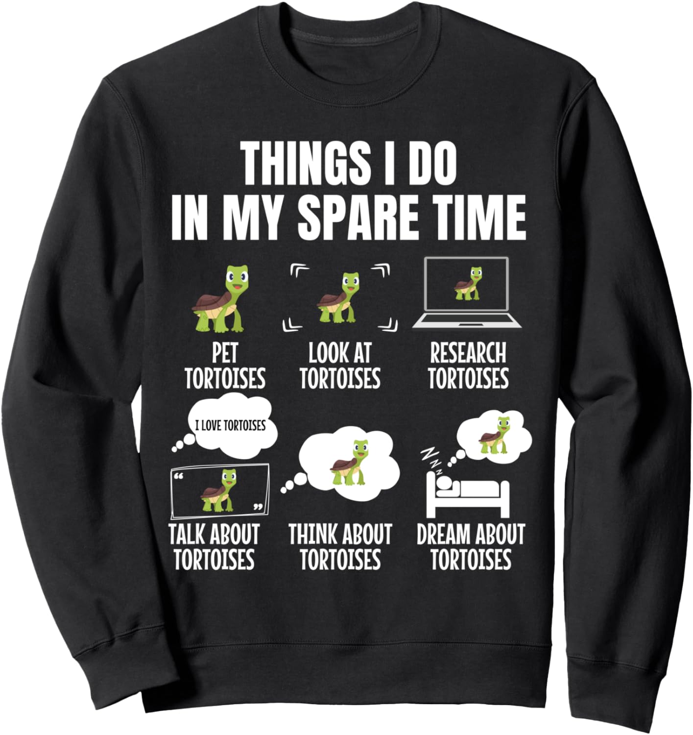 

Чем я занимаюсь в свободное время Толстовка для любителей черепаховых панцирей Things I Do In My Spare Time Outfits, черный