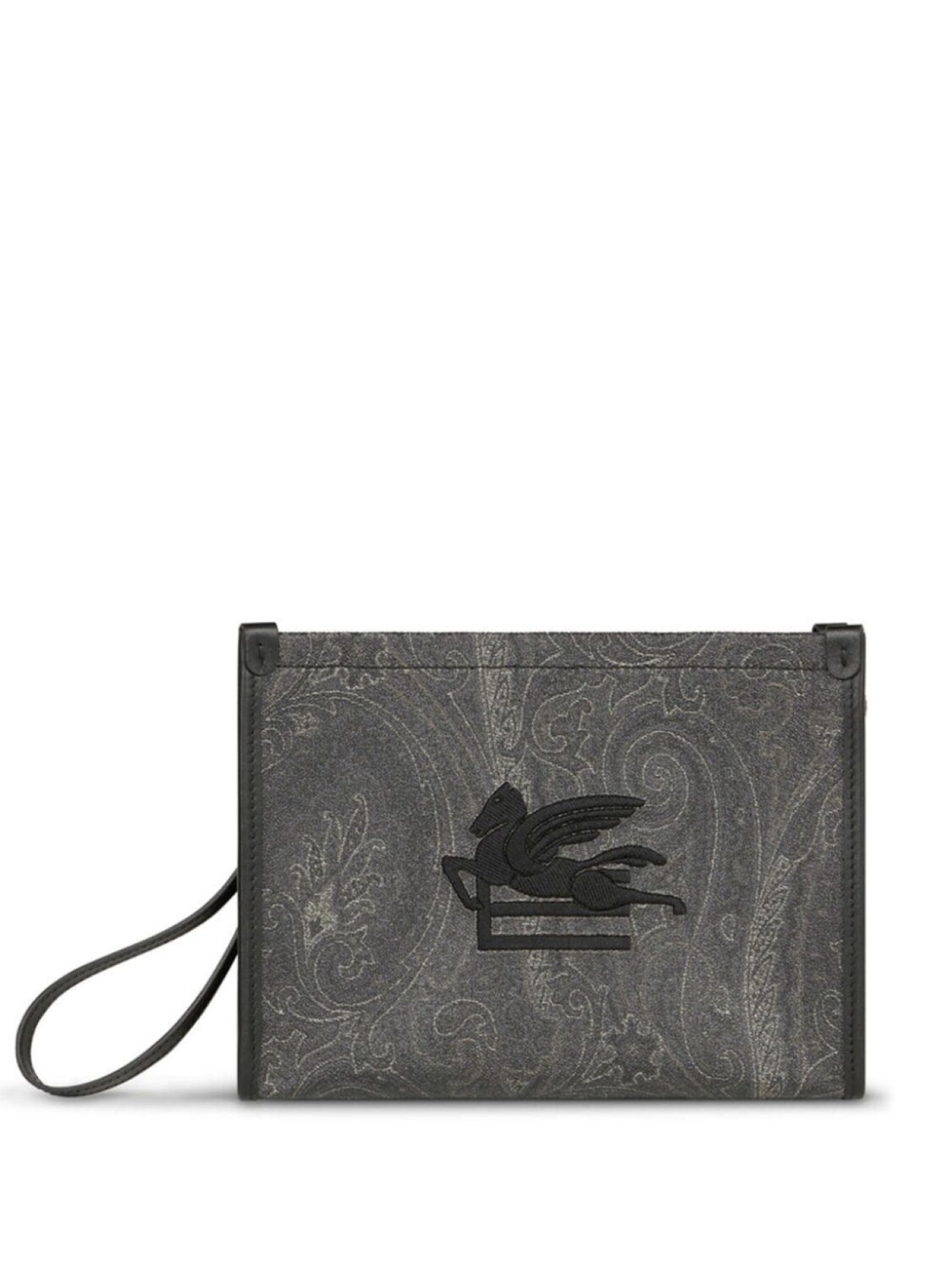 

ETRO клатч Essential с принтом пейсли, черный