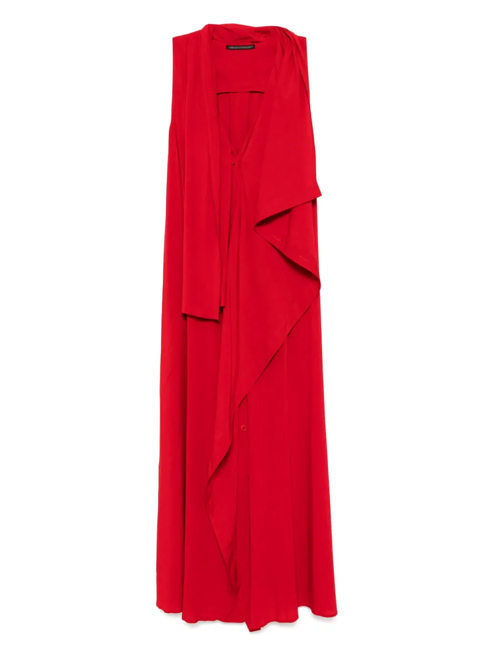 

Длинное платье Ry Lawn с драпировкой Yohji Yamamoto, красный