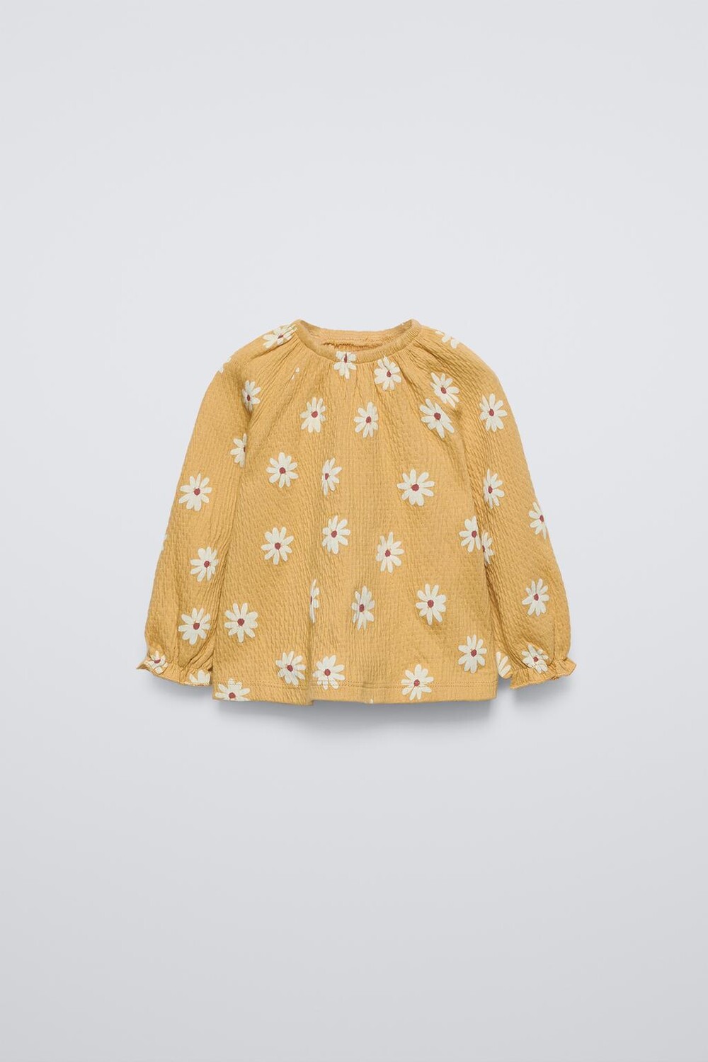 

Футболка с принтом «ромашка» ZARA, охра