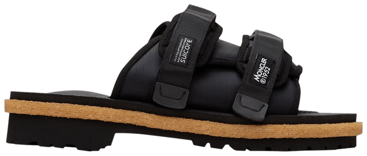 

Шлепанцы Moncler Suicoke x Moncler Moto Mountain Slide 'Black', черный