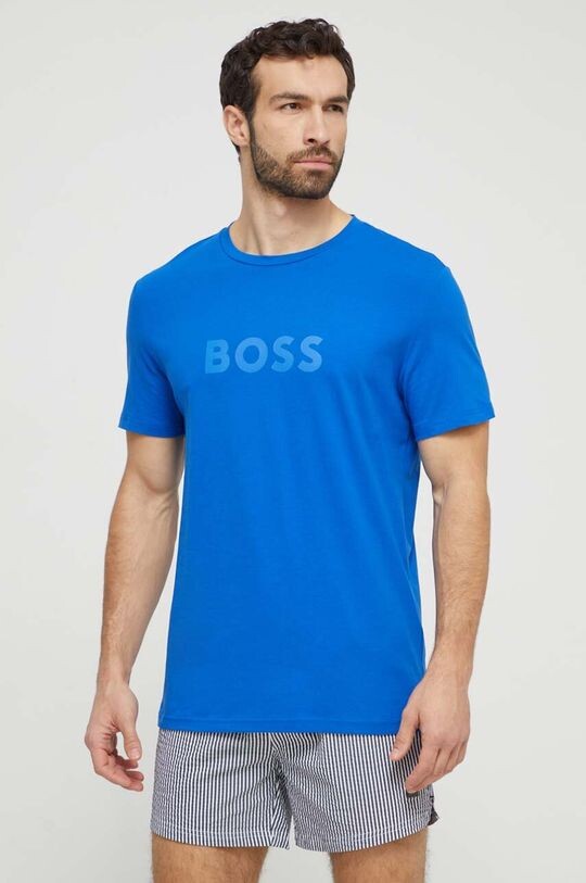 

Хлопковая футболка Boss, синий