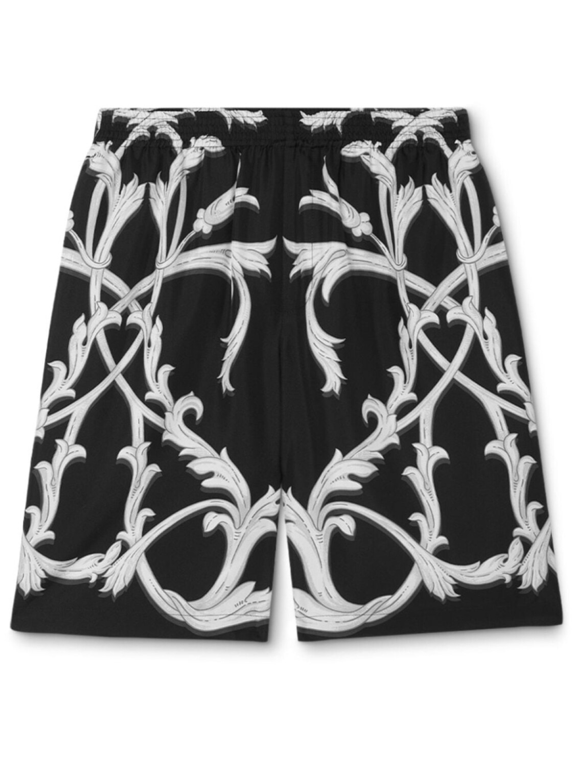 

Versace шелковые шорты Acanthus Leaves, черный