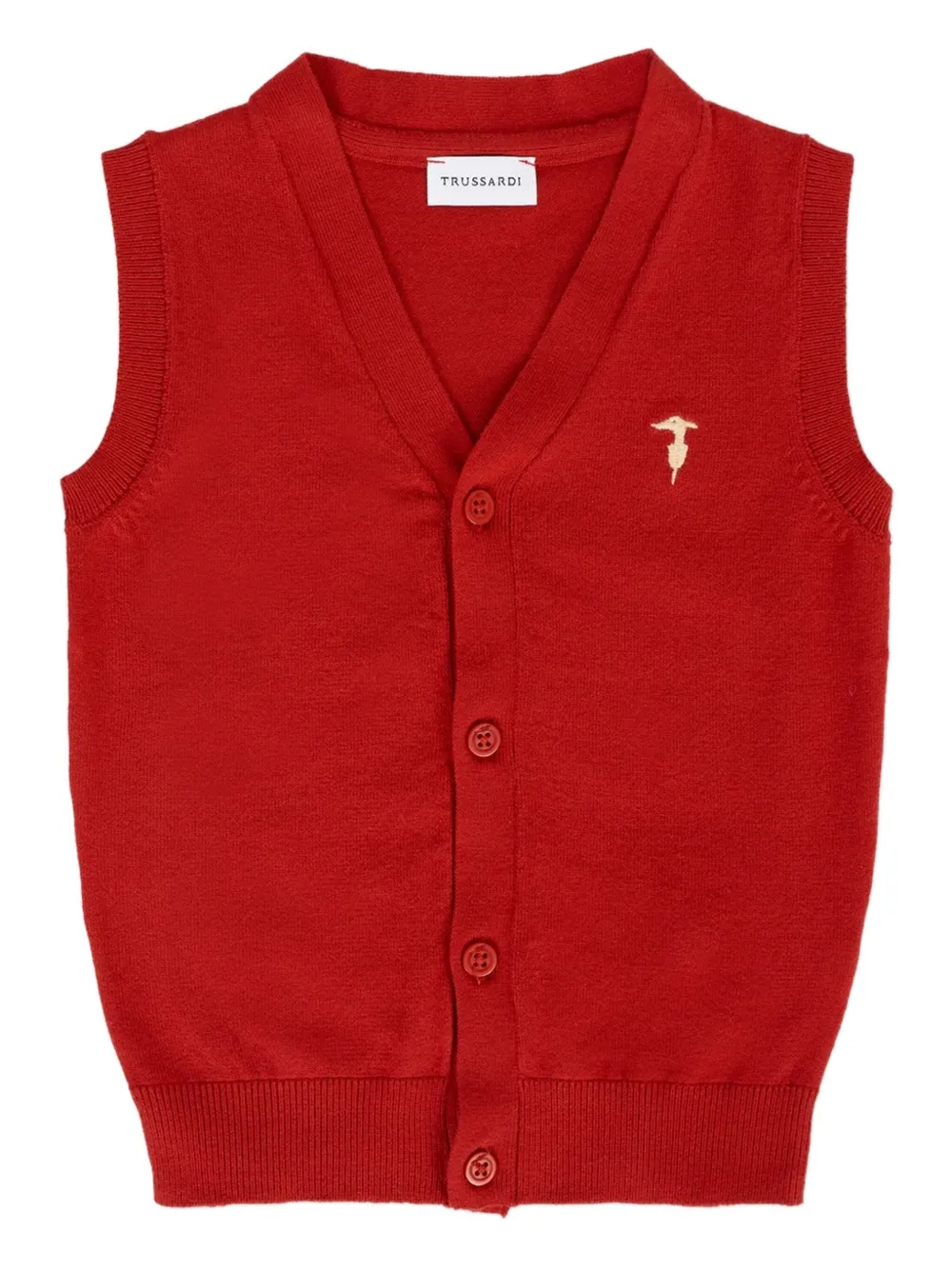 

Жилет на пуговицах TRUSSARDI JUNIOR, красный