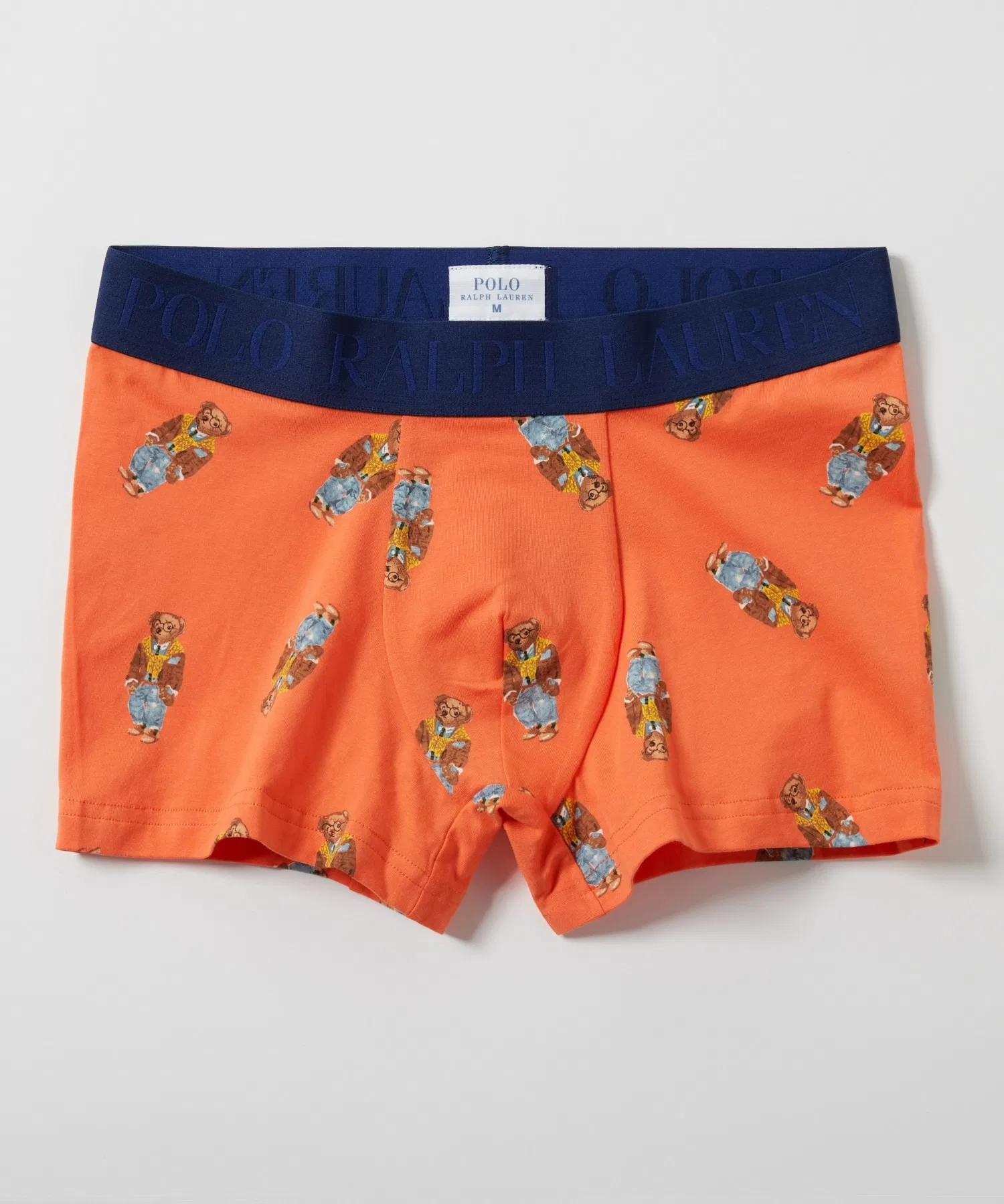【POLO RALPH LAUREN】Короткие боксерские трусы с принтом медведя Хадсона по всей поверхности