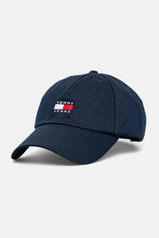 

Хлопковая кепка с козырьком Tommy Jeans, темно-синий