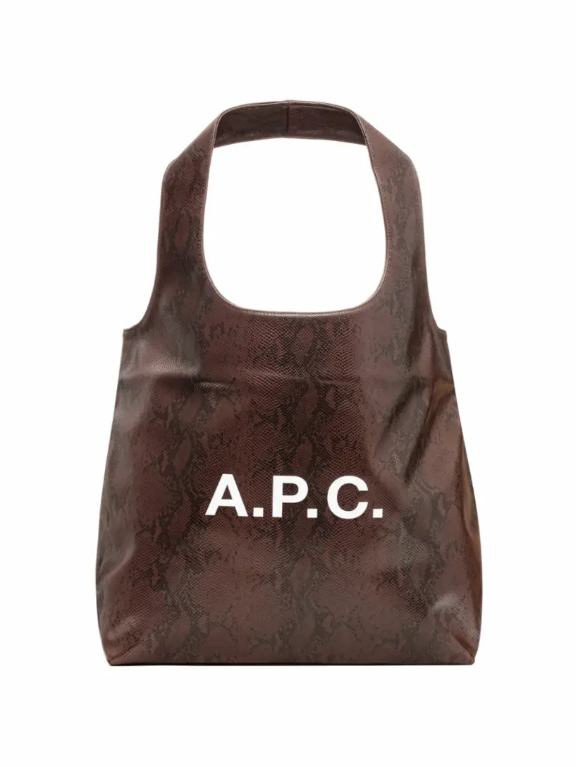 

Сумка-шоппер с логотипом A.P.C., коричневый