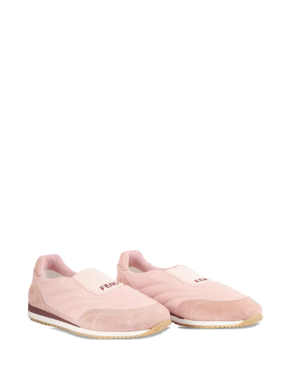 Кроссовки со стеганой отделкой Fendi Kids, розовый