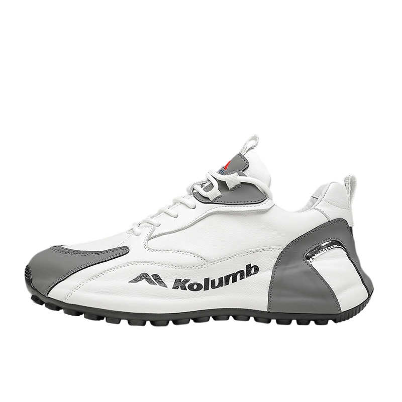 

Kolumb Колумб низкие повседневные туфли мужские бело-серые, цвет White Gray