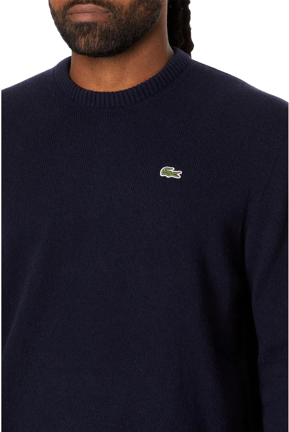 Свитер Lacoste мужской бесшовный кашемировый, французское производство, серый — фото 3