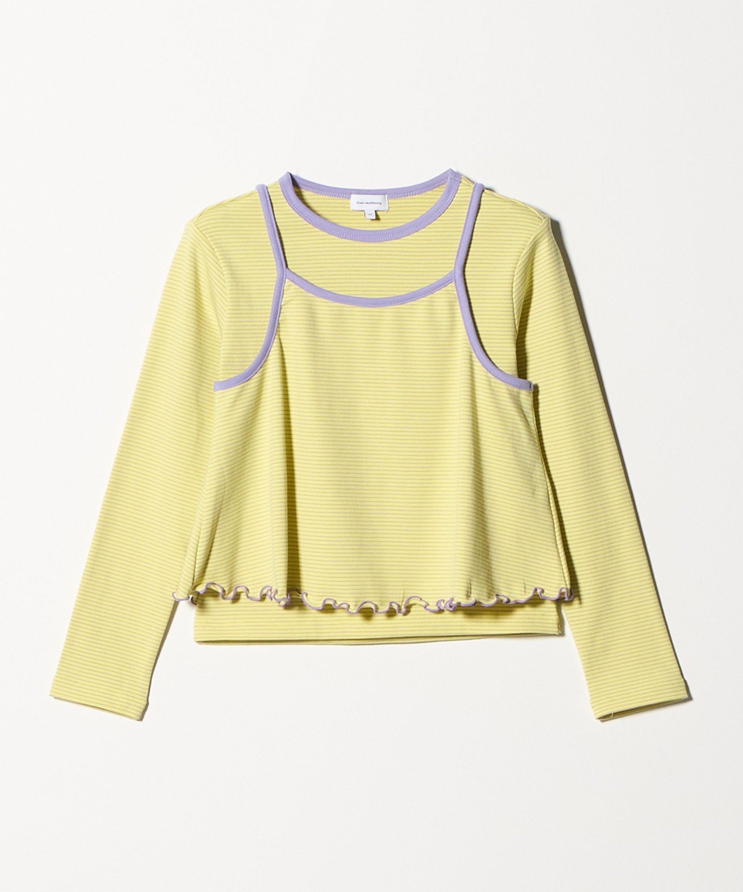 Полосатая футболка + комплект из майки и топа / Детский размер 140-160 см UNITED ARROWS green label relaxing, YELLOW