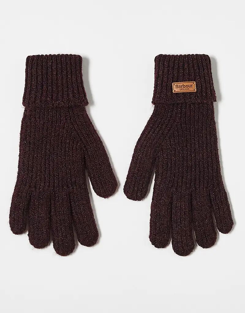 

Вязаные перчатки Barbour Pendle винного цвета