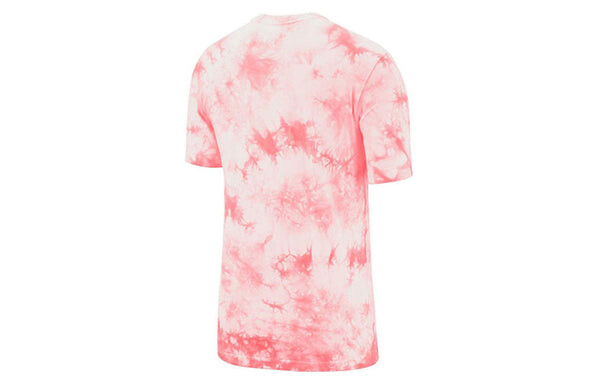 Футболка tie dye logo printing splash ink short sleeve pink Nike, розовый — фото 2
