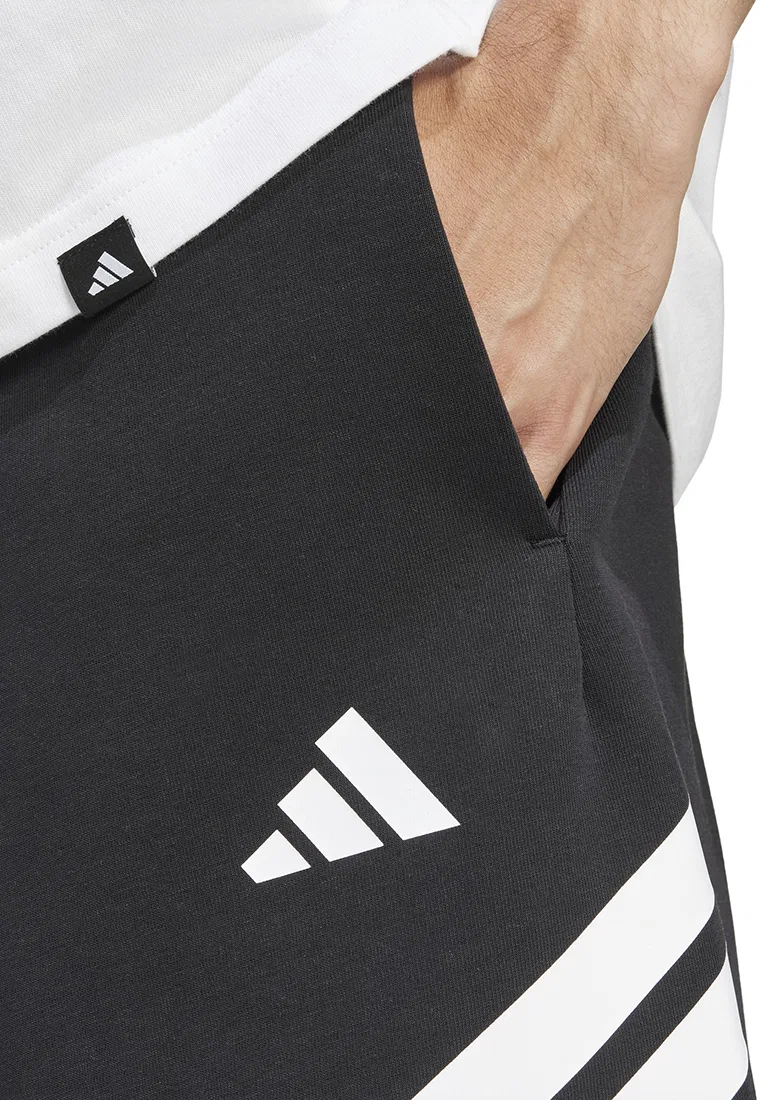 Шорты спортивные, три полоски, Adidas, цвет черный — фото 3