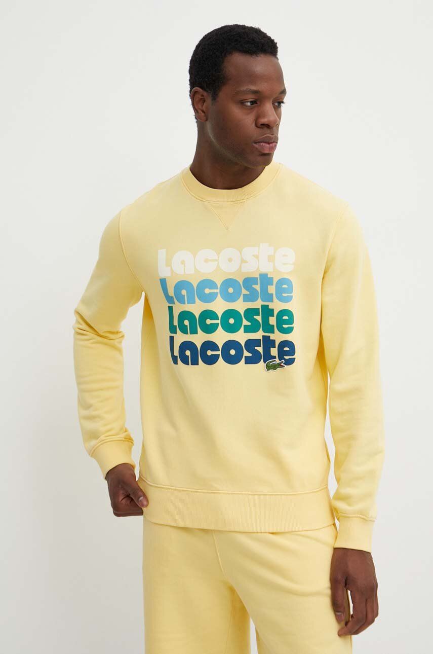 

Хлопковая толстовка Lacoste, желтый