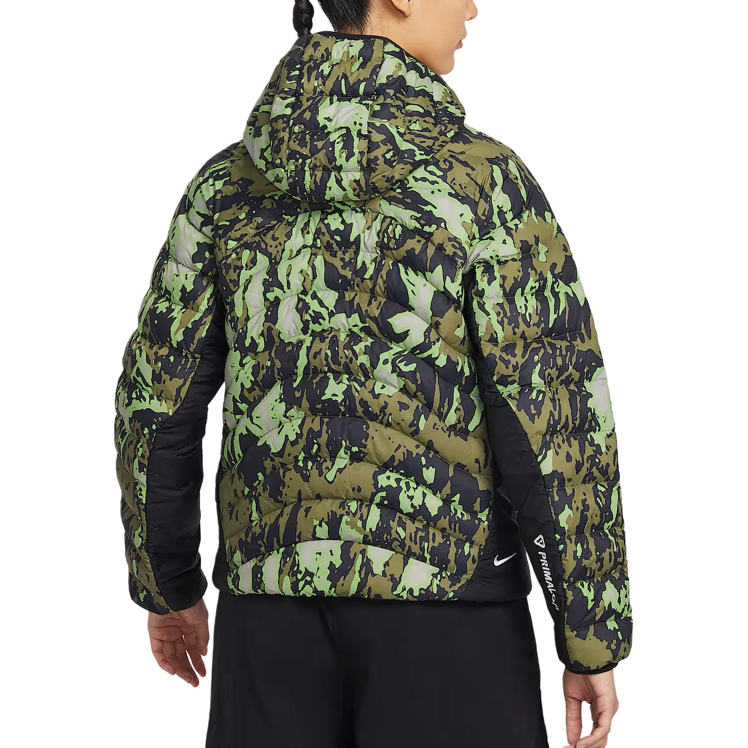 Куртка-пуховик ACG FW25 Lava Flow Therma FIT ADV для женщин Nike, University Gray/Black/Bright Green/Mountain White — фото 4