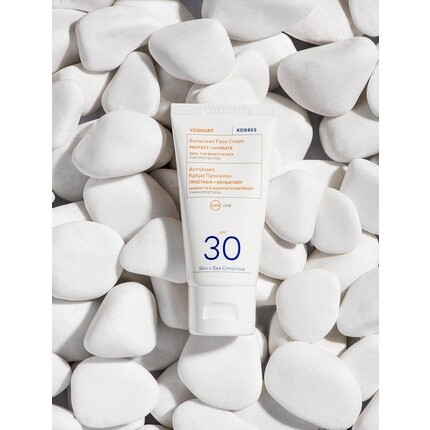 Солнцезащитный крем KORRES YOGHURT SPF30, быстро впитывающийся, длительный увлажняющий, водостойкий, 50 мл — фото 3