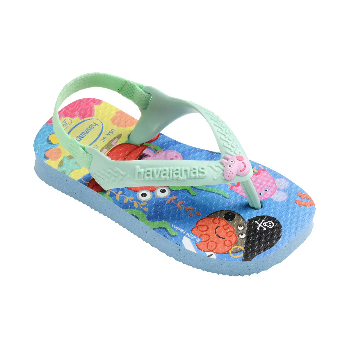 Детские сандалии Hav. Baby Peppa Pig Lavender Blue 256 Havaianas, цвет Estampado / Azul — фото 3