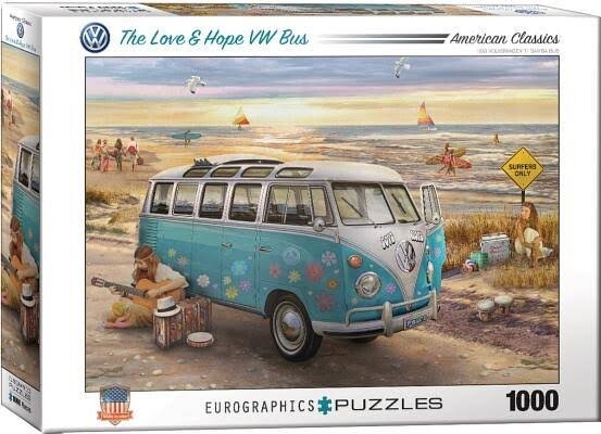 

EuroGraphics, пазл Love & Hope, VW Bus, 1000 шт.