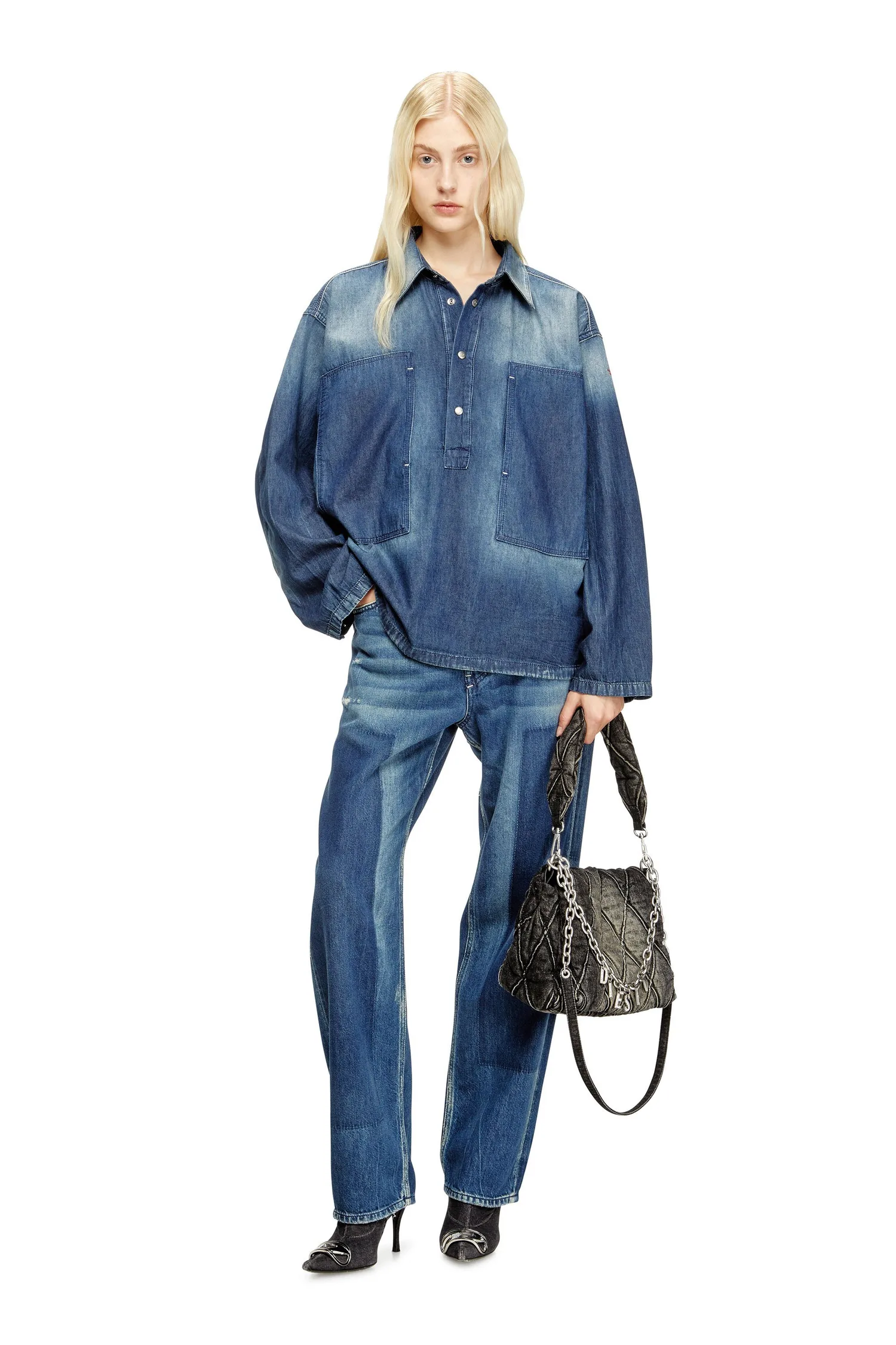 Женская джинсовая рубашка DE-PRISS Diesel, Indigo Blue — фото 2