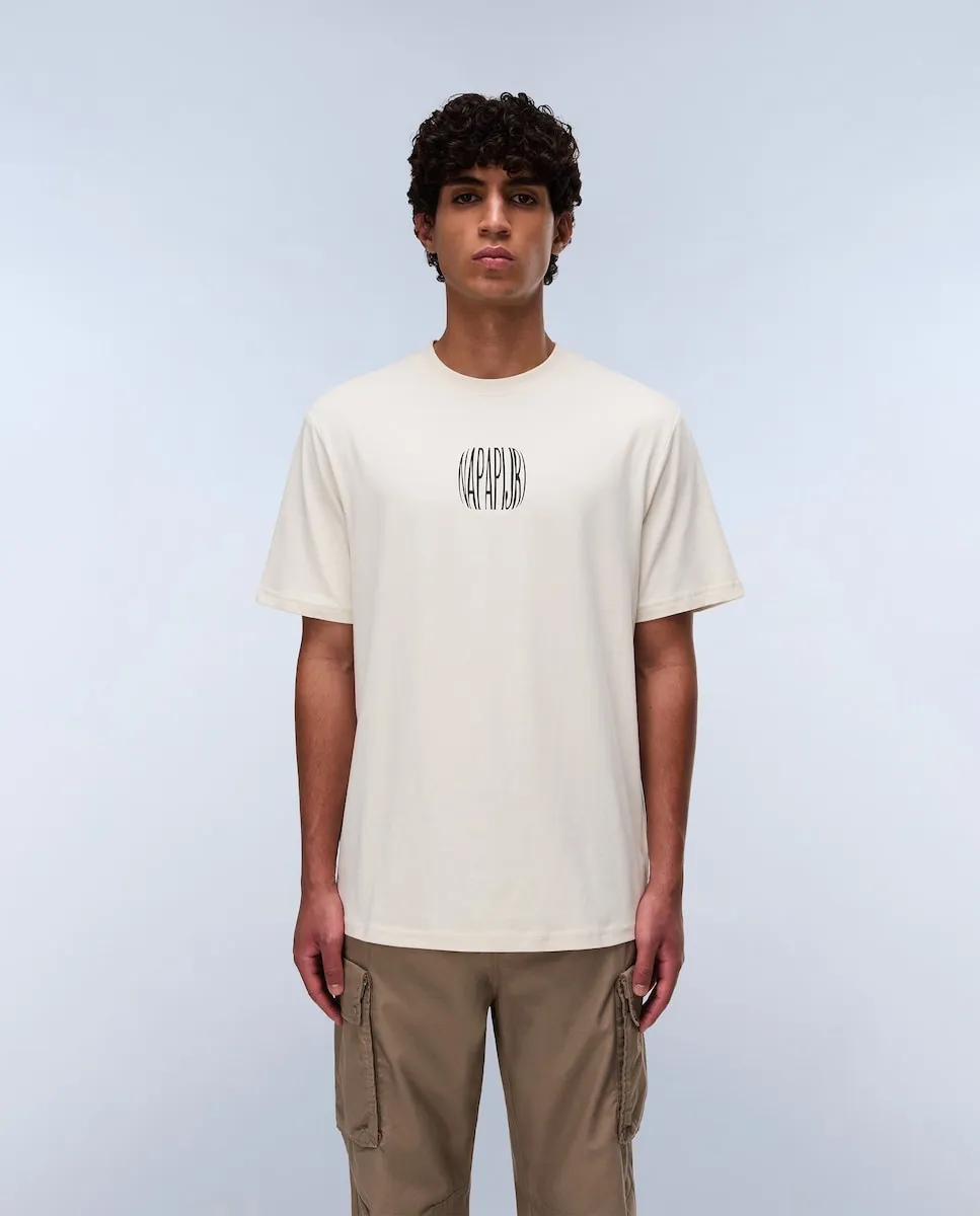 

Мужская футболка темно-синего цвета с короткими рукавами Napapijri