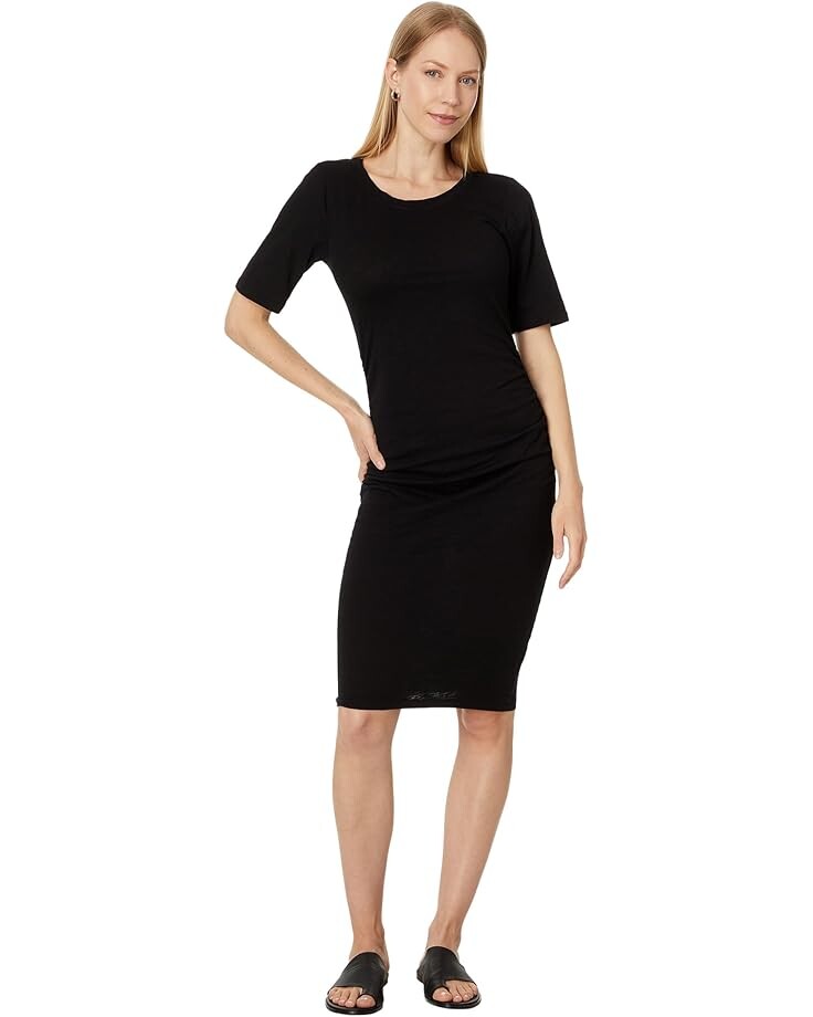 

Платье Mod-o-doc Gathered Sideseam Midi Dress, черный