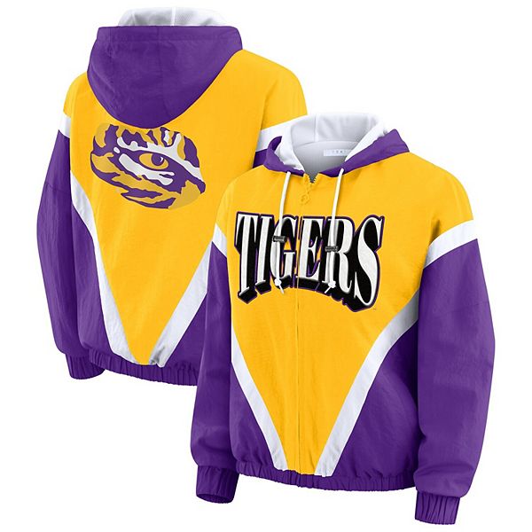 

Женская золотая/фиолетовая ветровка с молнией lsu tigers colorblock Wear By Erin Andrews