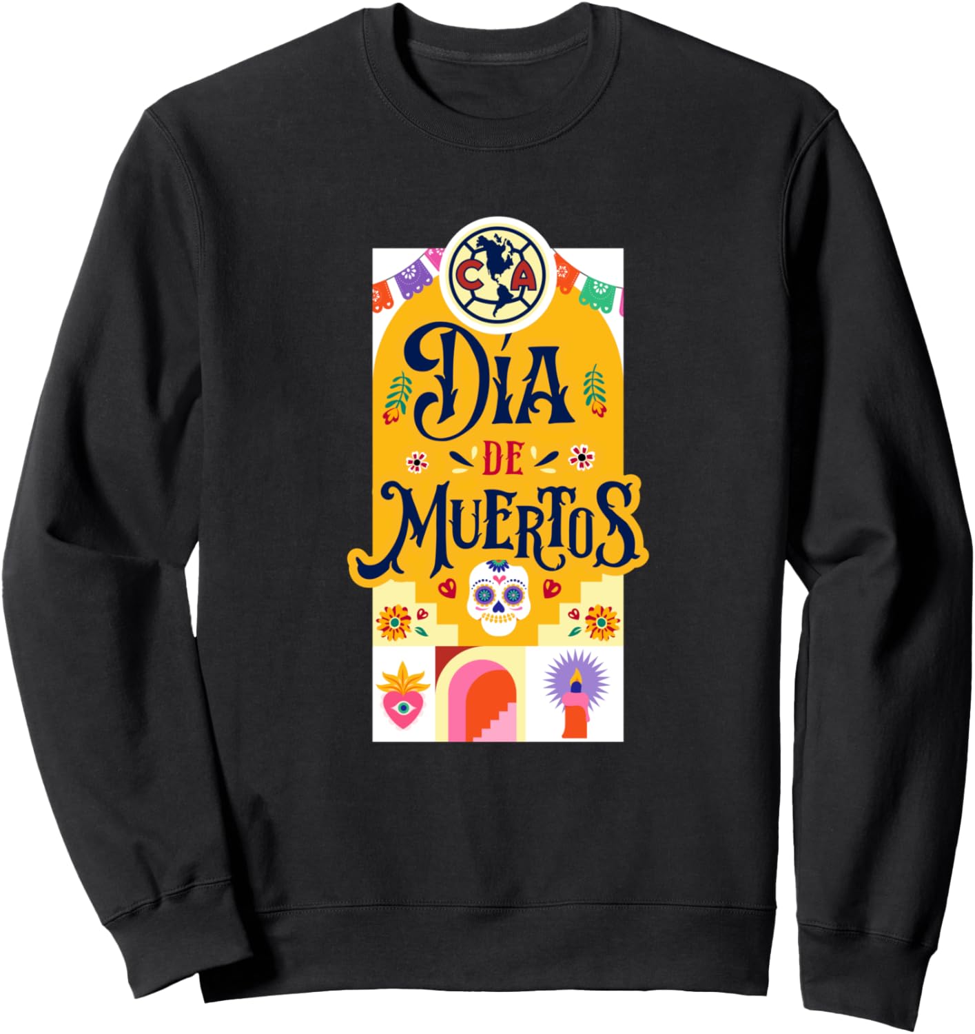 

Dia de los muertos - День мертвых, 1 ноября. Толстовка Club America, черный