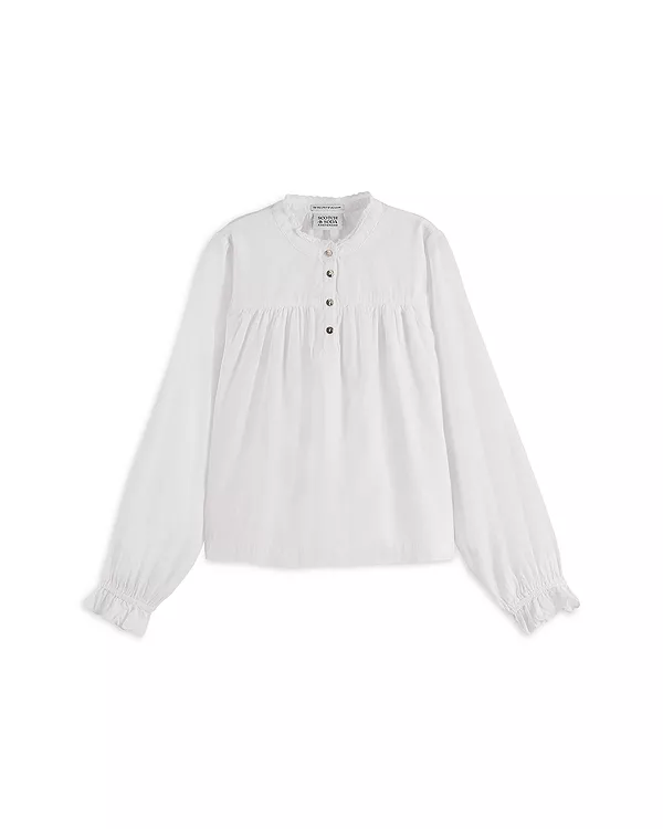 

Легкий модальный топ для девочек - для малышек и для детей постарше Scotch & Soda, белый