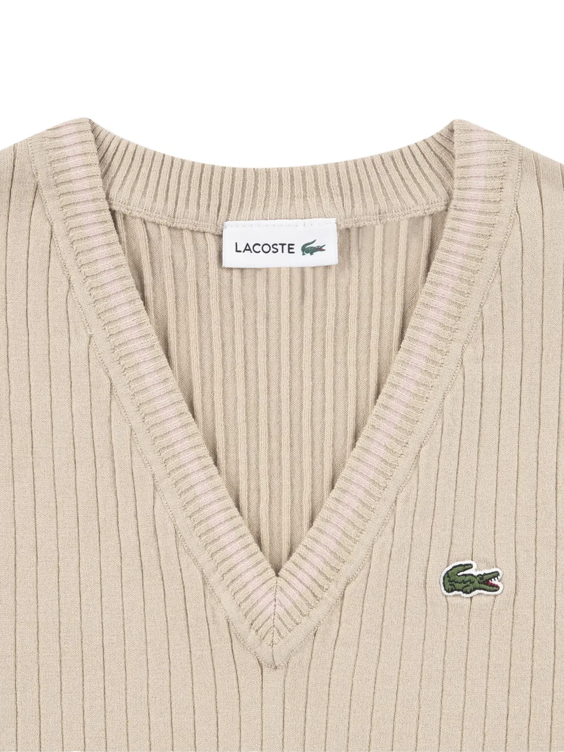 Полосатый топ с V-образным вырезом Lacoste Kids — фото 3