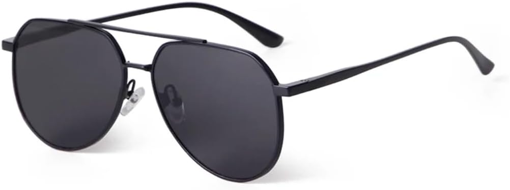 

Солнцезащитные очки с защитой UV400 | Металлическая двойная перемычка, плоская верхняя часть | для женщин и мужчин, для занятий спортом на открытом воздухе и вождения DSVIGF, 01