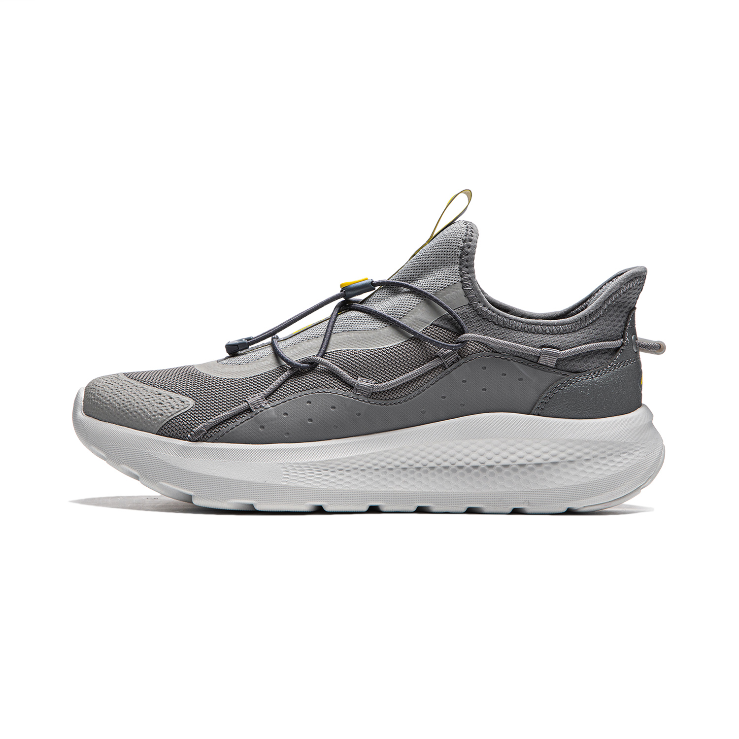 

Кроссовки LiNing Cloud Ease Slip On, устойчивые к истиранию, с низким верхом, повседневные, мужские, серые, с эффектом тени, Shadow Gray/Shark Gray