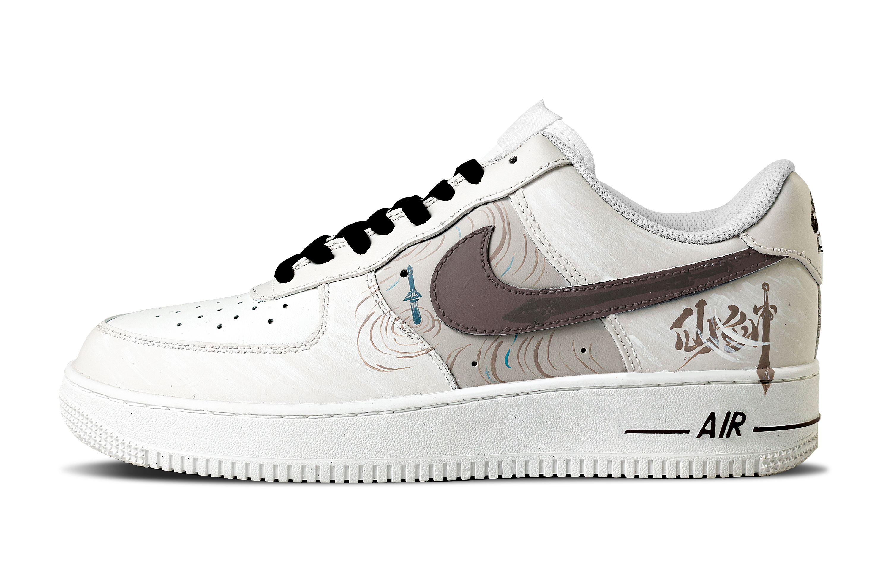 

Nike Кроссовки Air Force 1 Low Top для скейтбординга, мужские, белые, коричневые