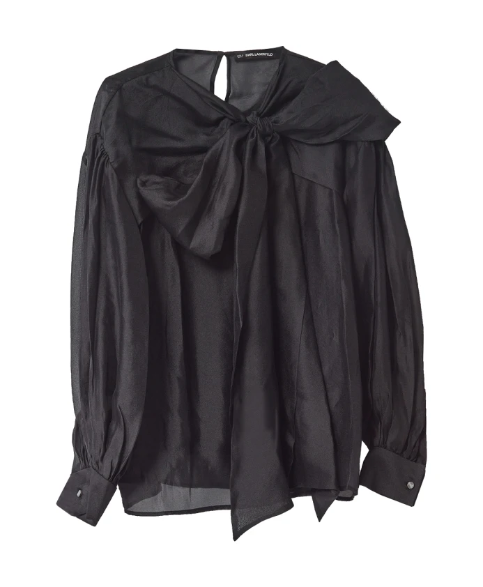 

Вечерняя блузка с металлическим блеском Karl Lagerfeld, черный