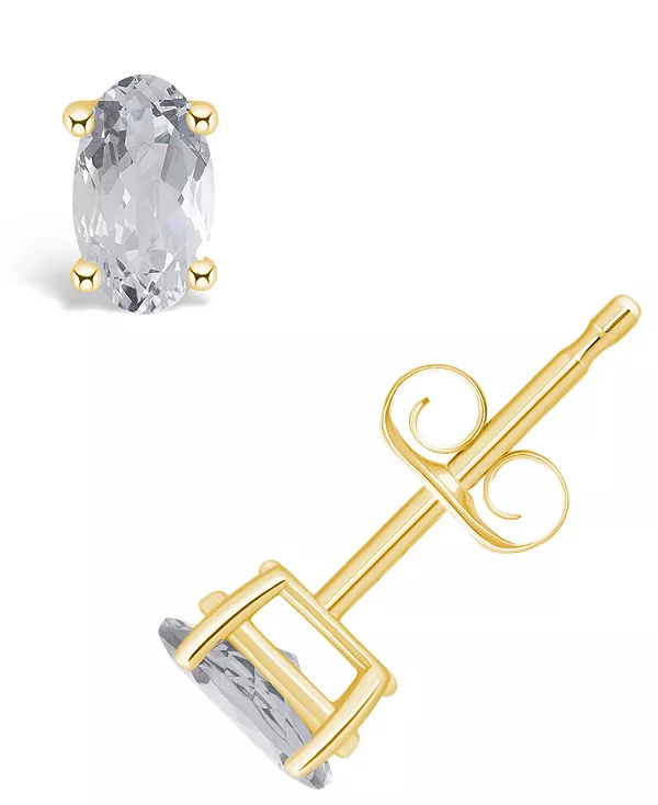 

Серьги-Гвоздики с белым топазом (1/2 карата) из 14-каратного белого или 14-каратного желтого золота Macy'S, gold