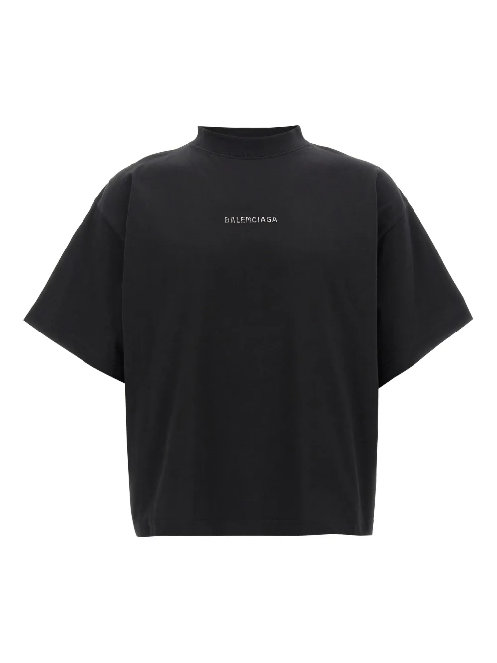 

Футболка, украшенная стразами BALENCIAGA, черный