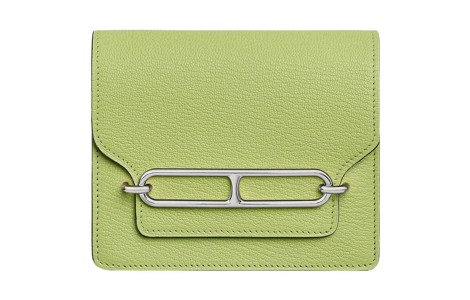 

Hermes Поясная сумка Roulis Mysore из козьей кожи, кошелек для монет, женская модель R9 Tender Shoot, желтого цвета