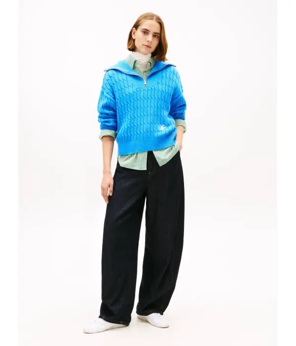 Свитер relaxed fit Tommy Hilfiger, синий — фото 2