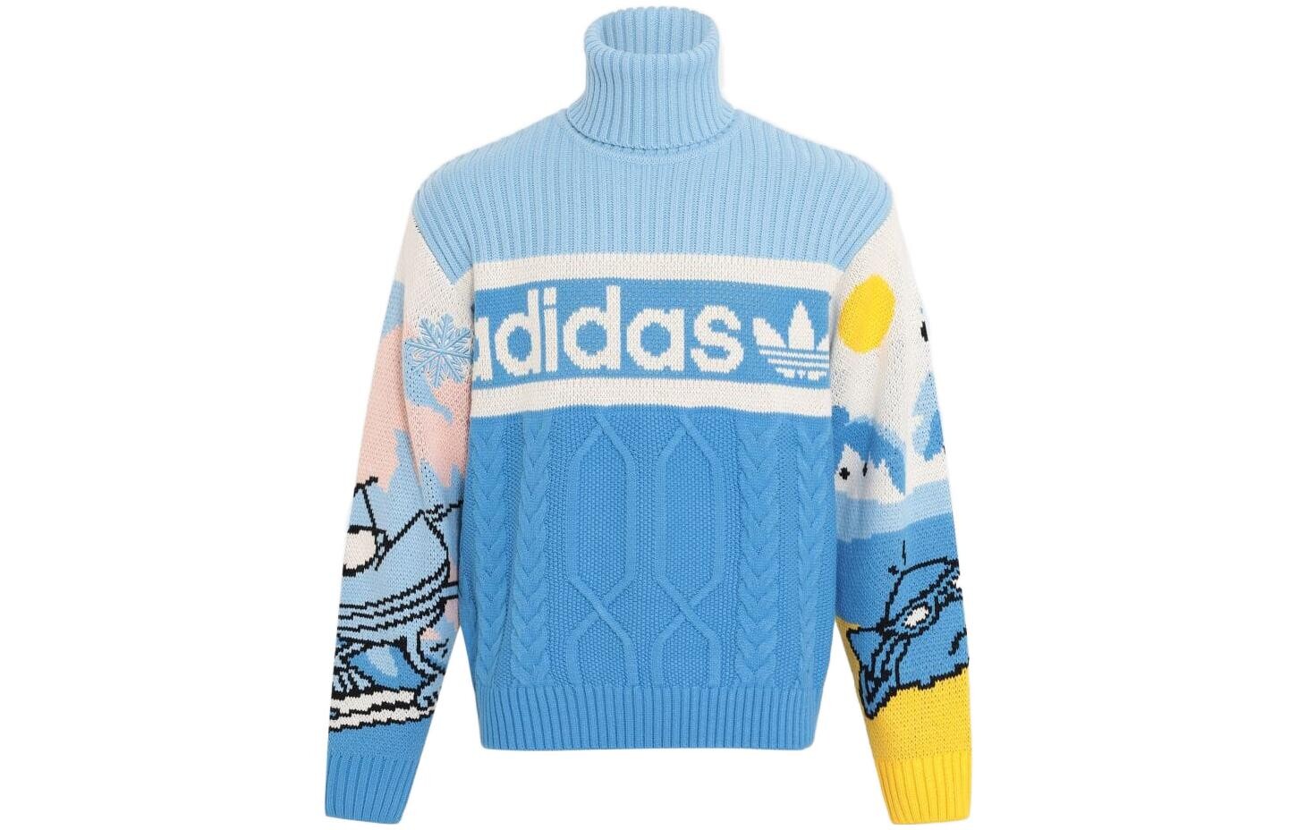 

Свитер унисекс светло-голубой Adidas