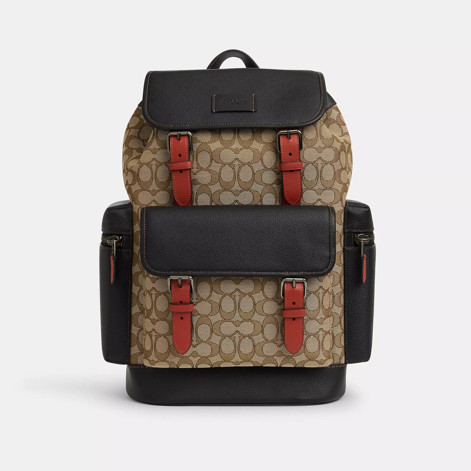 

Рюкзак Coach Outlet Sprint из фирменного жаккарда, цвет Black Antique Nickel/Khaki/Black Multi