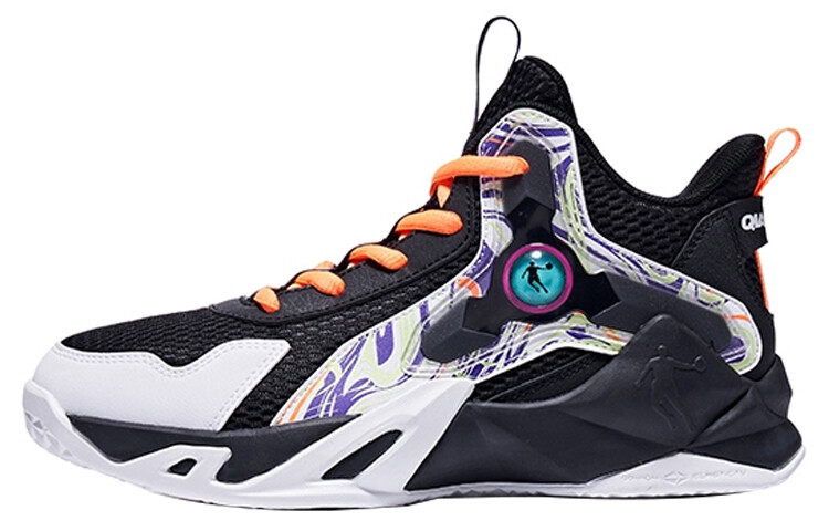 

Детские баскетбольные кроссовки GS Mid-top Black/Electric Orange Qiaodan