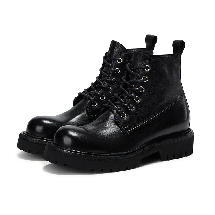 GG-CC Женские короткие мартинсы GG CC высотой 4 см черные, цвет Black — фото 3