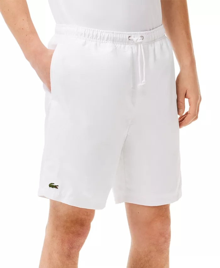 

Мужские спортивные шорты с принтом "Diamante" на манжете, 8 дюймов, со шнурком Lacoste, белый