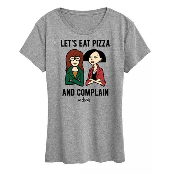 

Женская футболка с принтом "Daria" — пицца и жалобы Licensed Character, серый